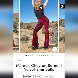 Stylish Red Geometric Women's Pants